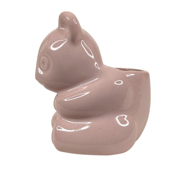 VTG Royal Haeger ceramic Pink Bear Planter Original Sticker MCM 75th Anniversary - Picture 5 of 9